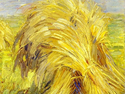 painting of sheaves of wheat by Franz Marc