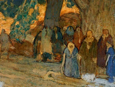 painting of the disciples healing the sick