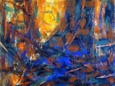 expressionist painting of the sun