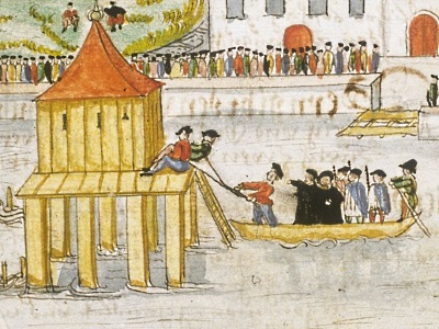 painting of the drowning of Felix Manz