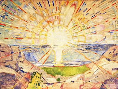 painting of the sun by Edvard Munch